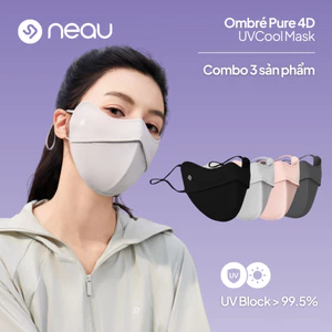 NEAU【COMBO 3 CÁI】Khẩu Trang Chống Tia UV Ngăn Trôi Trang Điểm, Son Môi Mát Lạnh Dây có nút điều chỉnh MS401