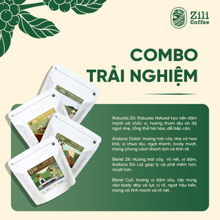 Cà phê đặc sản rang mộc 4 túi trải nghiệm 100g/túi pha máy pha phin