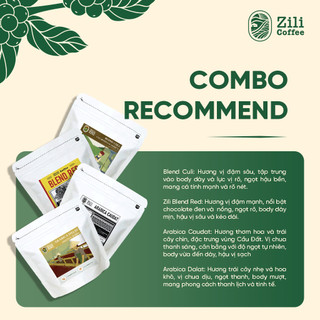 Cà phê đặc sản rang mộc 4 túi trải nghiệm 100g/túi pha máy pha phin