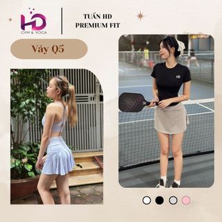 Quần đũi vừa nữ, model: 99079.1.Q5 Chân Váy Pickle Ball,Tenis 2 Lớp Có Quần Bảo Hộ