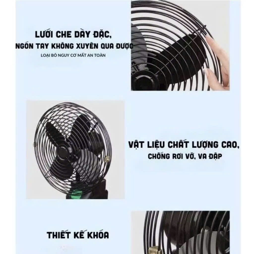 Quạt tích điện lồng sắt pin Lithium 10 cell - Quạt tích điện - tiện dụng  - Pin10cell Dùng liên tục 4h - HD design