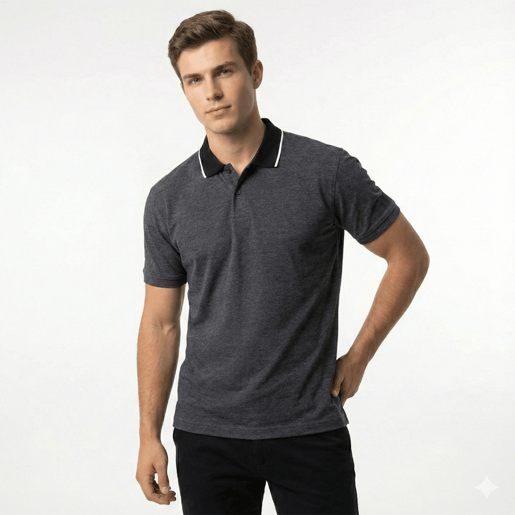 Áo Polo Nam Lamode tay ngắn cotton dáng Regular co giãn thấm hút men'swear LPS021AS0E