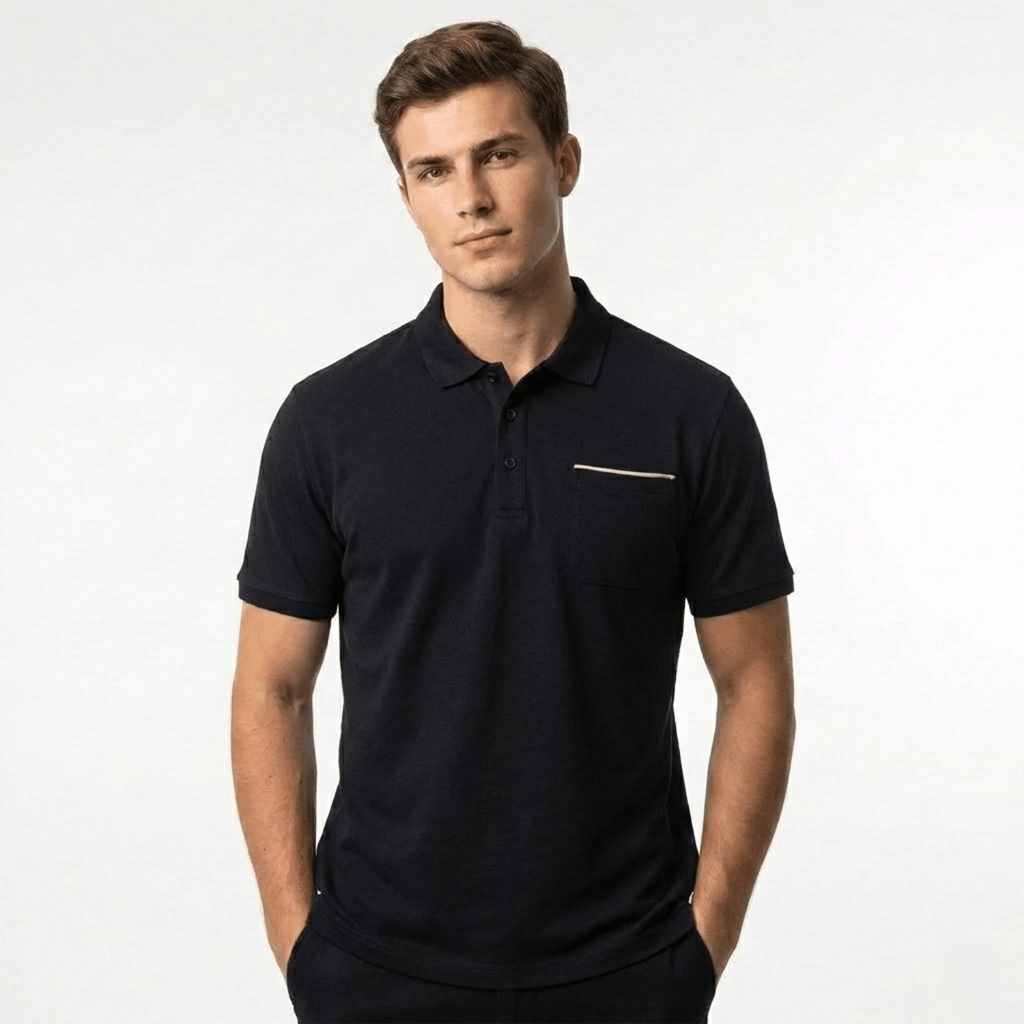 LAMODE Áo Polo Nam Tay ngắn Regular có túi cotton co giãn thoáng mát men'swear LPS022AS0E