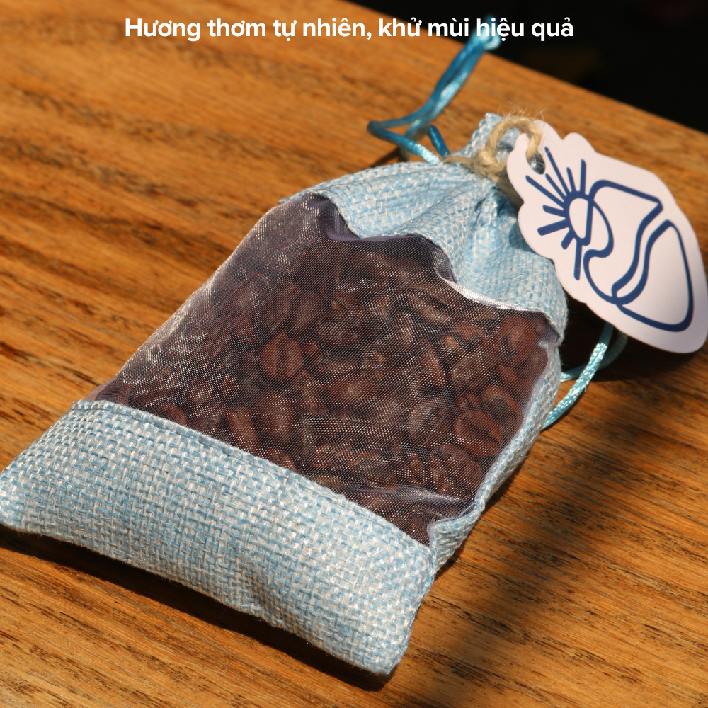 Túi thơm cà phê Khởi, 100% Robusta honey, hương thơm tự nhiên khử mùi hiệu quả
