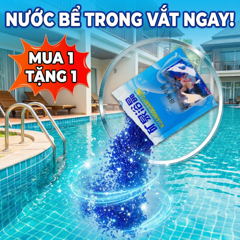 Mua 1 Tặng 1 muối tắm khoáng biến nước đục thành màu nước biển tự nhiên 1 túi pha với 12-15 tấn nước