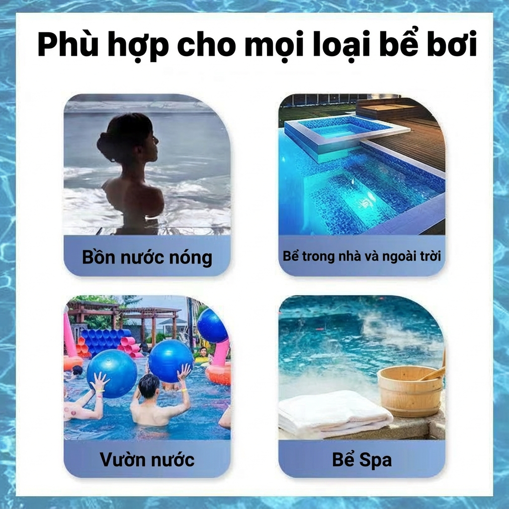 Mua 1 Tặng 1 muối tắm khoáng biến nước đục thành màu nước biển tự nhiên 1 túi pha với 12-15 tấn nước