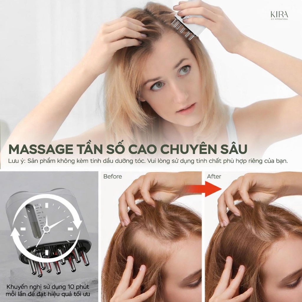 Lược massage kích thích mọc tóc Ikumo Plus – hỗ trợ thẩm thấu tinh chất, khai thông kinh lạc và thư giãn da đầu hiệu quả