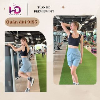 Quần đũi vừa nữ, model: 99182.1.9185 Tuấn HD, Quần Short Nữ Cạp Cao Tập Gym Yoga Đạp Xe