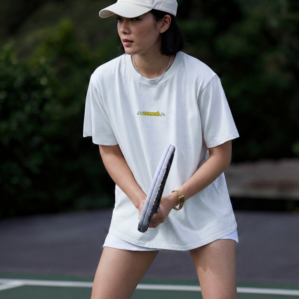 Áo Thun Cầu Lông Nam Nữ Vsmash Sportwear Graphic "Pickleball CLUB" – Vải Bông Em Bé Mềm Mịn, Thoáng Mát, Thấm hút tốt