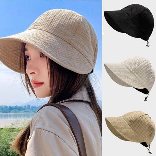 Mũ Bucket Chống Nắng Dáng Lưỡi Trai chất Nỉ Nhung có dây rút form Unisex Nam Nữ
