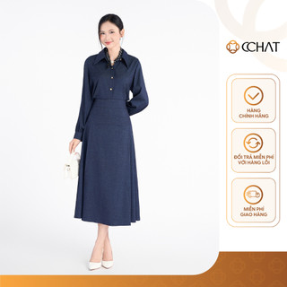 Set Đồ Nữ 𝐂𝐂𝐇𝐀𝐓 Dáng Xòe Elan Trang Trí Cúc Hiện Đại Chất Liệu Tuytsi Cao Cấp 25BDS2012XT