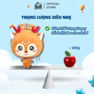 Balo Trứng Cho Bé Mẫu Giáo, Cặp Đi Học Cho Bé Mầm Non Hình Động Vật, Chất Nhung Mịn Có Lớp Chống Sốc