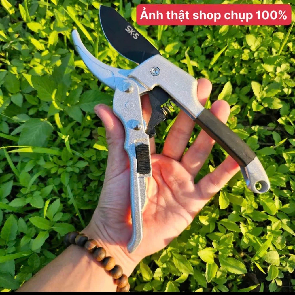 Kéo cắt cành trợ lực, kéo cắt tỉa làm vườn đa năng cực tiện lợi, chất liệu thép SK5 cực sắc bén