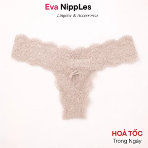 Quần lót ren lọt khe chữ T mềm mịn quyến rũ, Quần lót nữ tôn dáng Eva Nipple Q390