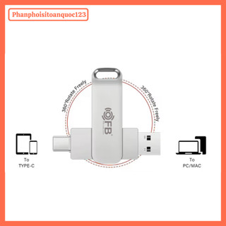 Ổ Đĩa USB OTG FB 6GB/32GB/64GB/128GB/256GB/512GB 2 In 1 Tốc Nhanh USB 3.0/Type-C