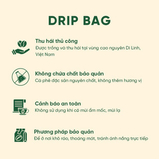 Drip Bag Coffee - Combo 5 gói cà phê dùng thử - Zili Coffee