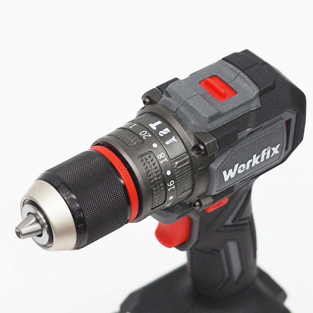 Máy Khoan Pin 21V Workfix WF-ID1365F Không Chổi Than – 65Nm – Khoan Búa Vặn Vít – 2 Cấp Tốc Độ – Đầu Kẹp 13mm