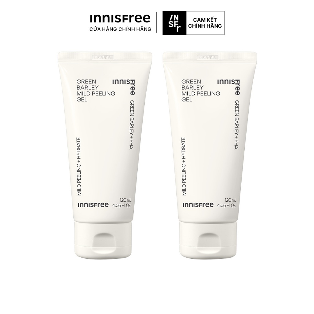 INNISFREE x Bộ 2 Gel tẩy tế bào da chết từ lúa mạch xanh innisfree Green Barley Mild Peeling Gel 120mlx2