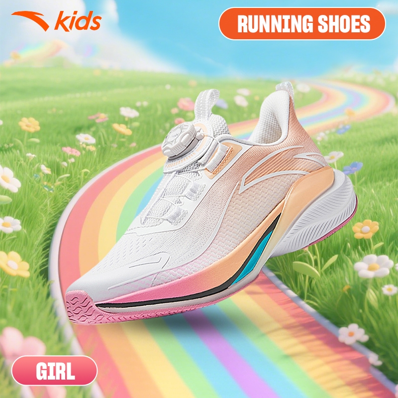 Giày chạy bé gái thể thao size 33-39 Anta Kids Wing 3225A5504
