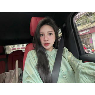 Set Bộ Pháp Phục Cổ Tàu Cúc Ngọc Mix Quần Suông, Set Đi Chùa Xanh Mint Nữ Tính