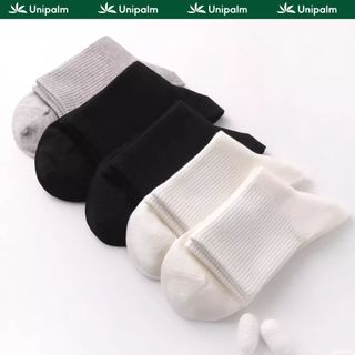 [Quà tặng] Tất vớ nam nữ trơn Cotton Unipalm, mềm mại thoáng khí