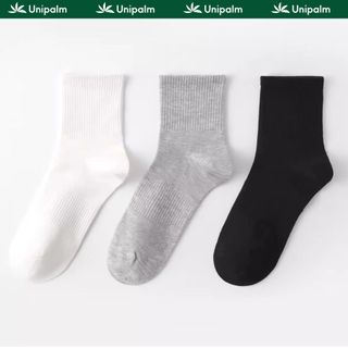 [Quà tặng] Tất vớ nam nữ trơn Cotton Unipalm, mềm mại thoáng khí