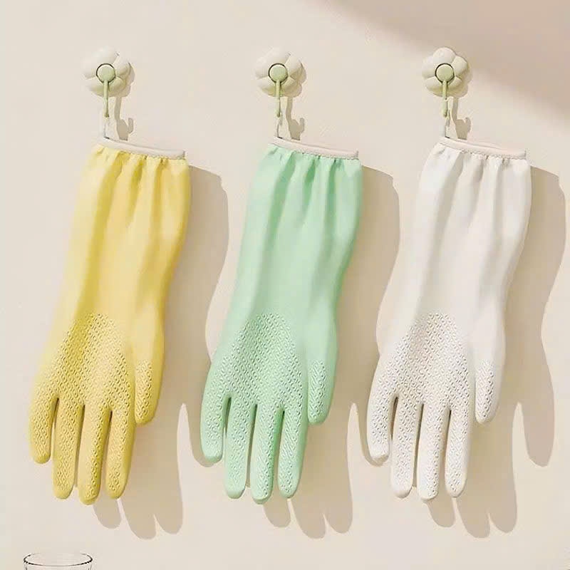 Găng Tay Rửa Chén Cao Su Dày Dặn Chống Nước – Găng Tay Gia Dụng Chống Trơn Trượt Cao Cấp