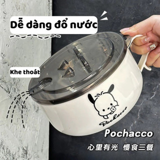 Bát Ăn Mì Bát Inox Ăn Mì Tôm Có Tay Cầm Và Nắp Cách Nhiệt Ca Úp Mì Bát Úp Mì Cao Cấp Tô Mì Life Plus - TM01