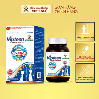 [TIẾT KIỆM] Viên Uống Hỗ Trợ Phát Triển Chiều Cao VIPTEEN Bổ Sung Canxi Cho Trẻ 9t -18t Hộp 60 viên