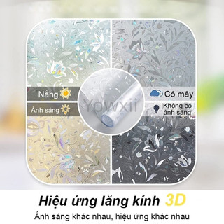Decal dán YOWXII kính cửa sổ 3d trang trí, Chống nắng và chống chói