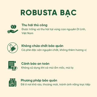 [100% ROBUSTA] Cà Phê Rang Xay Nguyên Chất Robusta Tuyển chọn - Di Linh ZILI COFFEE - [Túi 500g]