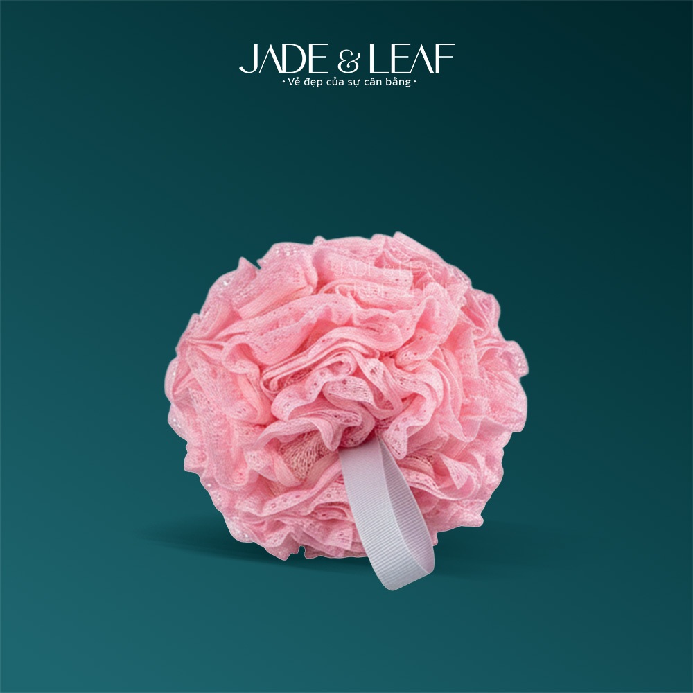 Bông Tắm Tạo Bọt Jade&Leaf Cao Cấp Hình Ren Hồng, Mềm Mịn Bọt Nhiều Cho Người Lớn Và Trẻ Em