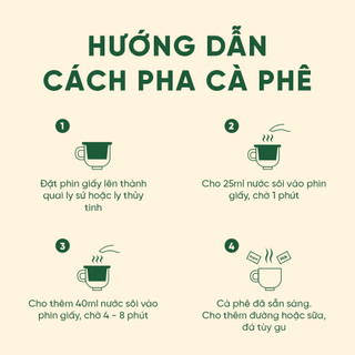 Cà Phê Phin Nhanh - Zili Coffee - HƯƠNG THƠM NHẸ NHÀNG, ĐẬM ĐẮNG VỪA, HẬU NGỌT [Hộp 8 Phin]
