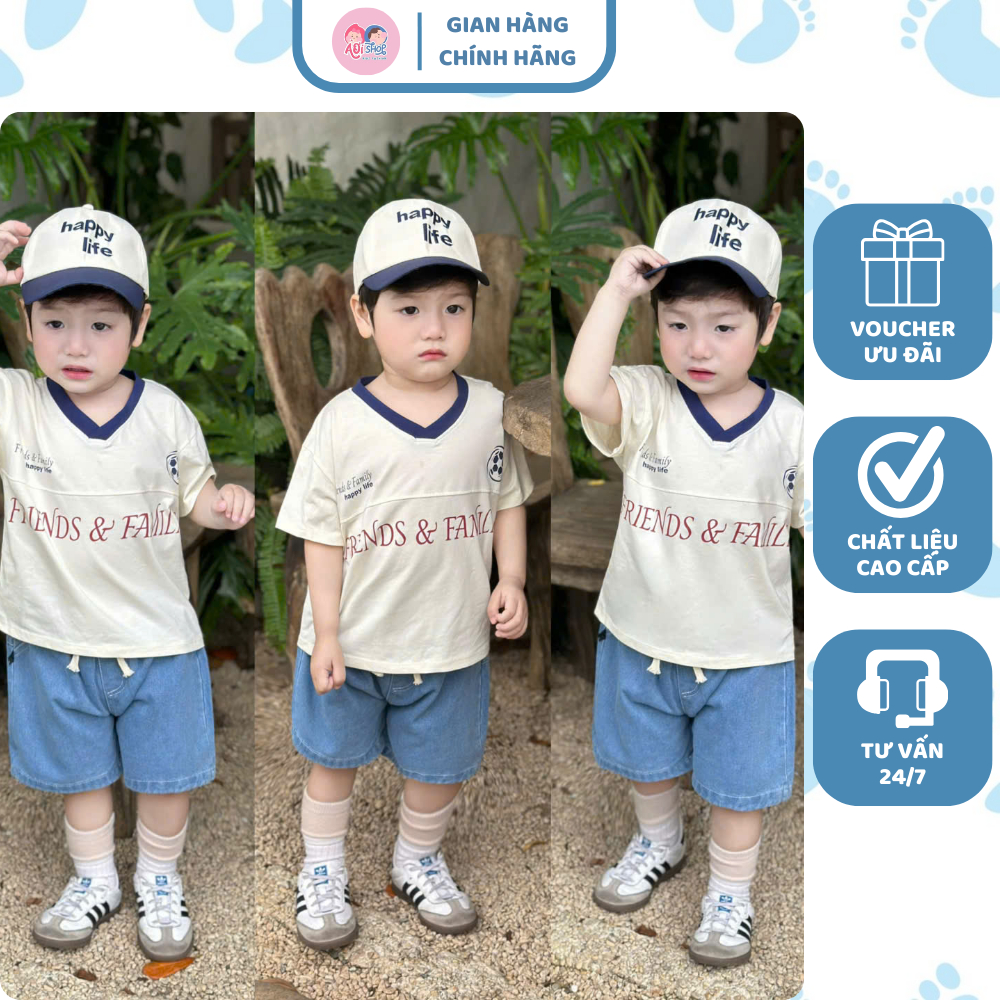 [À ƠI SHOP] A08- bộ cộc friends và family kèm mũ- a116.884