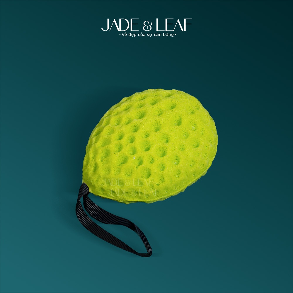 Bông Tắm Tạo Bọt Jade&Leaf Cao Cấp Hình Bọt Phô Mai, Chất Liệu Lưới Mềm Mịn Size Lớn Bọt Nhiều
