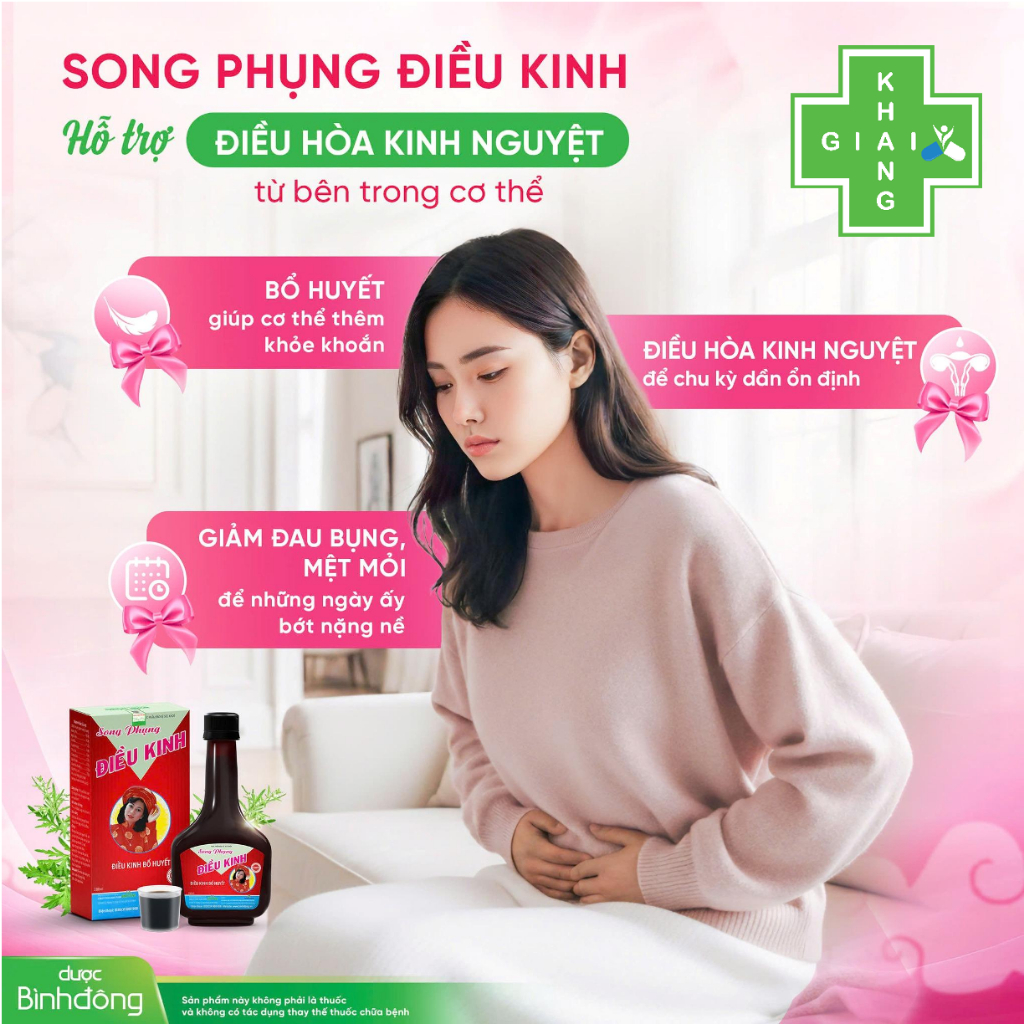Cao lỏng điều hòa kinh nguyệt, giúp giảm đau bụng kinh Song phụng điều kinh Bình Đông (Chai 280ml)