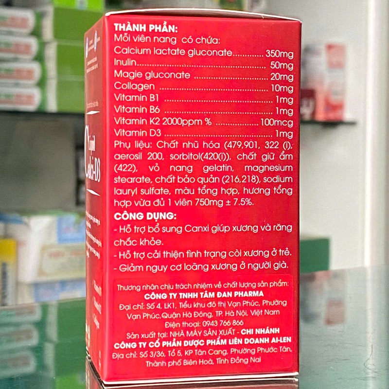 Liquid Calci-D3, hỗ trợ bổ sung canxi, giúp xương và răng chắc khỏe