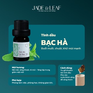 Tinh Dầu Ấn Độ Nguyên Chất Jade&Leaf Thơm Phòng Không Pha Trộn Hàng Nhập Khẩu Có Kiểm Định