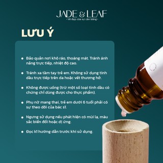 Tinh Dầu Ấn Độ Nguyên Chất Jade&Leaf Thơm Phòng Không Pha Trộn Hàng Nhập Khẩu Có Kiểm Định