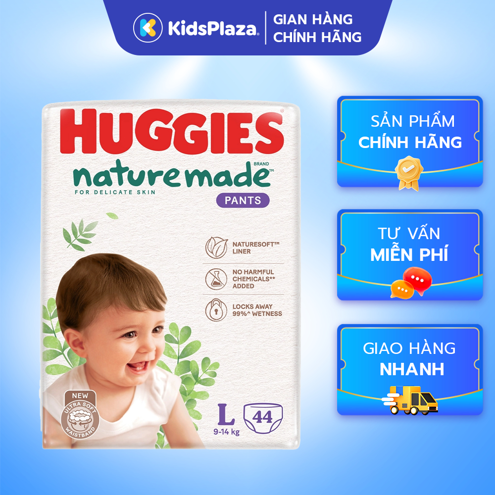 (M2) Tã - Bỉm Huggies Naturemade đủ size cho bé, sợi thiên nhiên cho da nhạy cảm - KidsPlaza