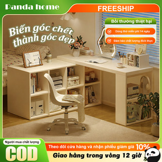 PANDA Bàn góc đa năng Sắp xếp khoa học tiết kiệm không gian kết hợp bàn trang điểm và bàn làm việc