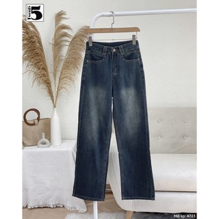 Quần Jeans Nữ Twentyfive Dáng Suông Ống Rộng,Quần Bò Nữ Cạp Cao Tôn Dáng, Dễ Phối Đồ 4723