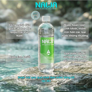 NAWA Nước Uống Tinh Khiết Thiên Nhiên - Thùng 24 Chai - Công Nghệ Lượng Tử E-Water Nhật Bản