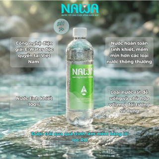 NAWA Nước Uống Tinh Khiết Thiên Nhiên - Thùng 24 Chai - Công Nghệ Lượng Tử E-Water Nhật Bản