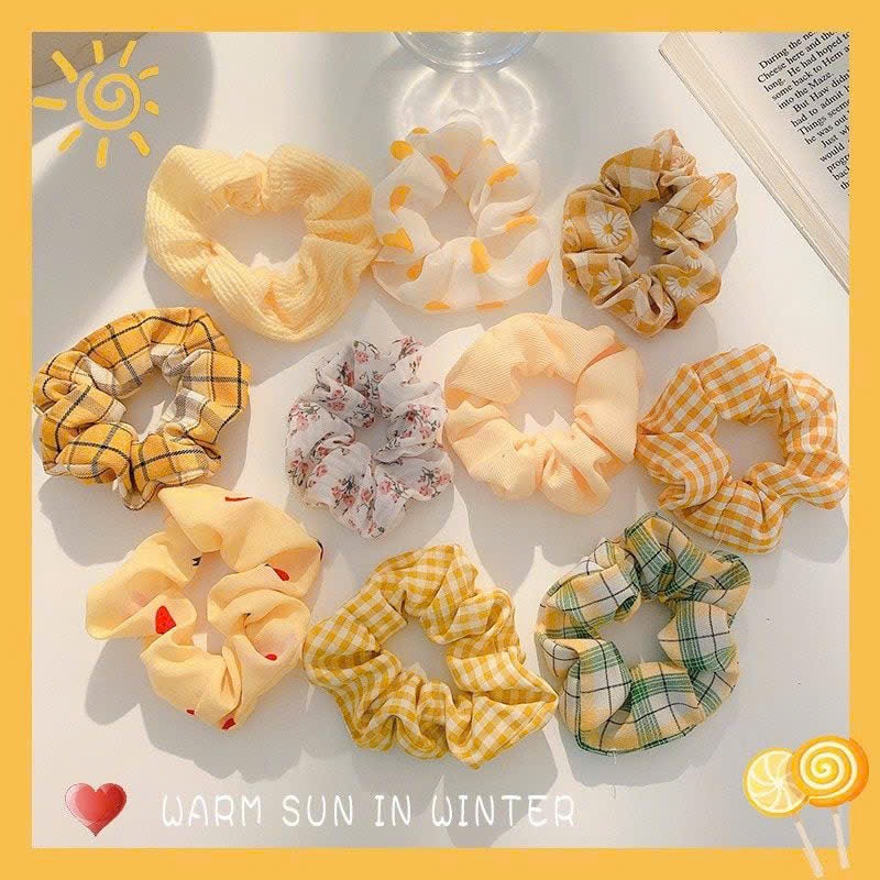 [QUÀ TẶNG KHÔNG BÁN] Dây buộc tóc Scrunchies, Buộc tóc nhiều màu