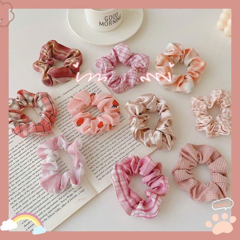 [QUÀ TẶNG KHÔNG BÁN] Dây buộc tóc Scrunchies, Buộc tóc nhiều màu