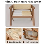 Ghế gỗ Ghế ăn Phong Cách Tự Nhiên Chất Liệu Tự Nhiên Bền Đẹp Hoàn Hảo Cho Gia Đình Và Quán Cà Phê — ảnh 3
