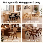Ghế gỗ Ghế ăn Phong Cách Tự Nhiên Chất Liệu Tự Nhiên Bền Đẹp Hoàn Hảo Cho Gia Đình Và Quán Cà Phê — ảnh 4