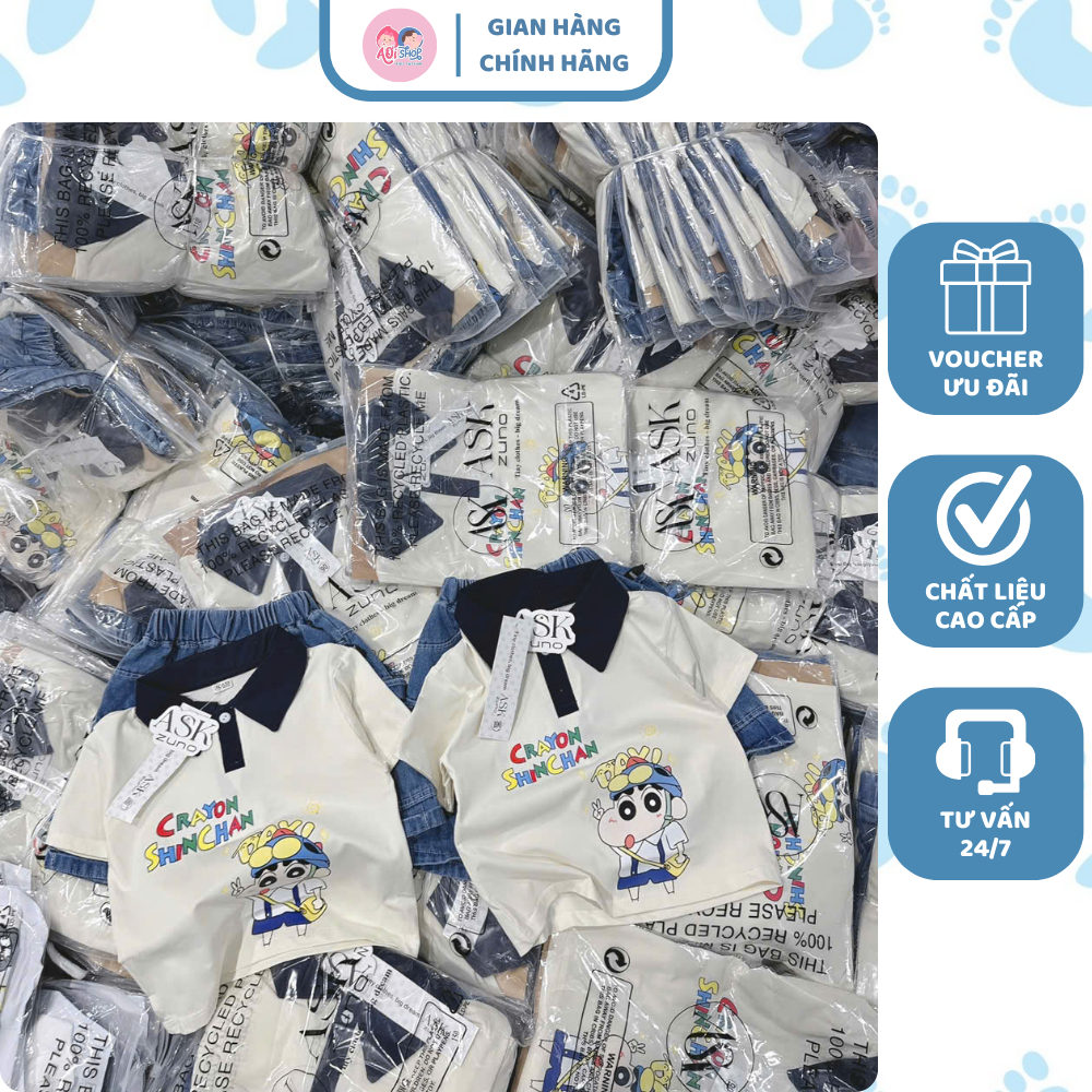[À ƠI SHOP] G29- bộ polo quần bò shin crayon - a116.882