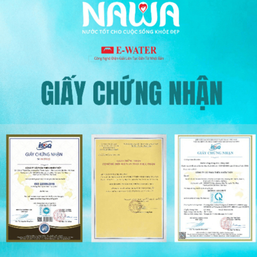 NAWA Nước Uống Ion Kiềm Thiên Nhiên - Thùng 24 Chai - Công Nghệ Điện Giải E-Water Từ Nhật Bản